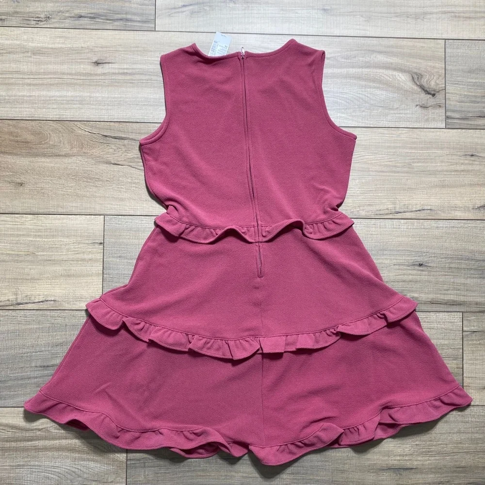 The Children’s Place Girls Ruffle‎ Jacquard Tiered Dress Size 16 Malaga Rose - Picture 8 of 10